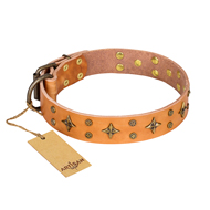 ‘Top-Flight’ FDT Artisan スタッズ付 ナチュラルレザー 犬用首輪 ‘Top-Flight’ FDT Artisan スタッズ付 ナチュラルレザー 犬用首輪