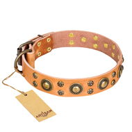 ‘Sophisticated Glamor’ FDT Artisan スタッズ付 40mm革製 犬用首輪 ‘Sophisticated Glamor’ FDT Artisan スタッズ付 40mm革製 犬用首輪