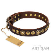 ‘Ancient Warrior’スタイルの FDTArtisanのデコ革首輪 ‘Ancient Warrior’スタイルの FDTArtisanのデコ革首輪