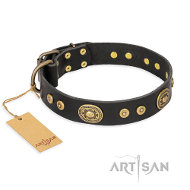'Golden Radiance'スタイルのFDT Artisanのデコ革首輪 'Golden Radiance'スタイルのFDT Artisanのデコ革首輪