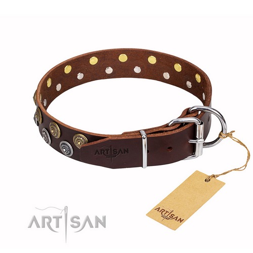 シベリアンハスキー用FDT Artisan革製首輪